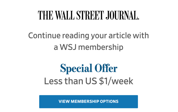 The Wall Street Journal comes second in Press Gazette’s 100k Club ranking of digital news subscriptions