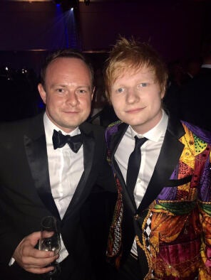 Ed Sheeran and The Sun Bizarre editor Simon Boyle