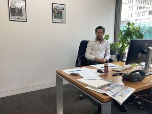 City AM editor Andy Silvester in the office