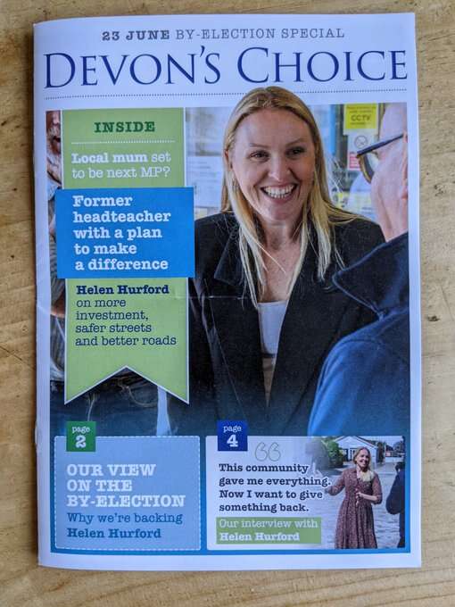 fake magazine in the Tiverton by-election