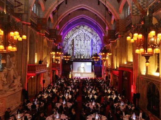 City AM Awards tables at The Guildhall