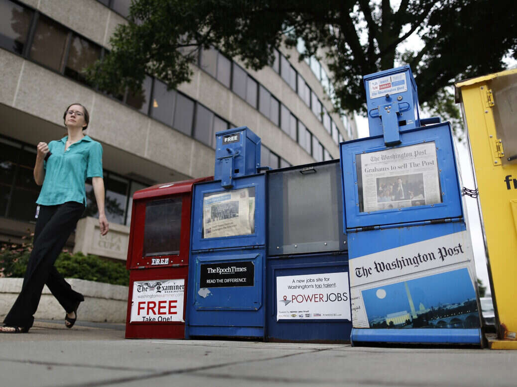 Newspaper boxes in Washington DC