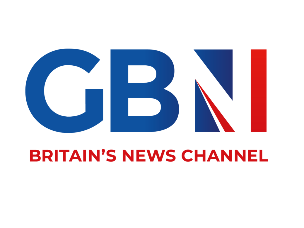 The GB News logo on a white background