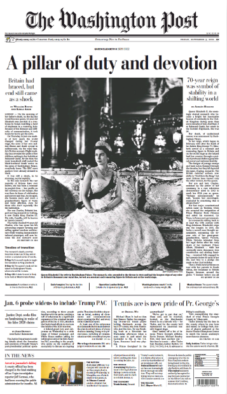 How world newspapers covered the death of Queen Elizabeth II: Washington Post