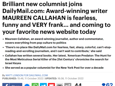 Columnist Maureen Callahan joins DailyMail.com