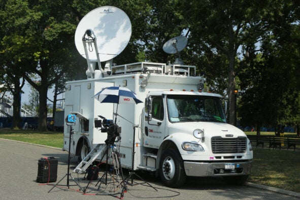 pa live video except this is a picture of a satellite truck