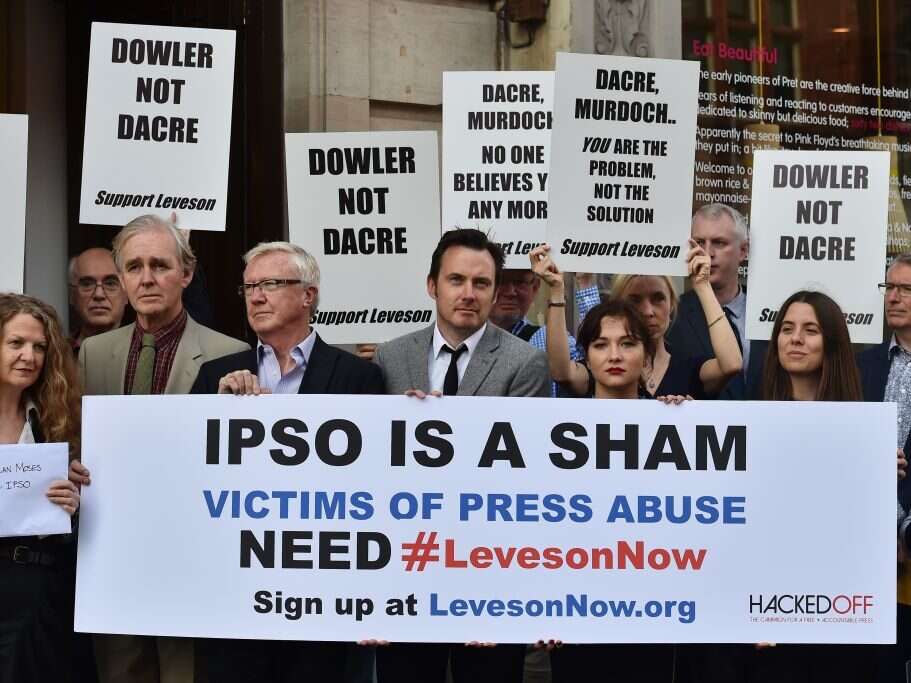 Hacked Off Leveson: 'IPSO is a sham' protesters