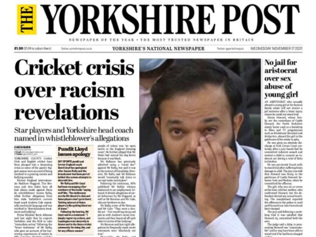 Yorkshire Post cricket racism coverage