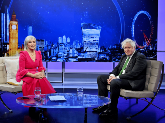 Nadine Dorries and Boris Johnson