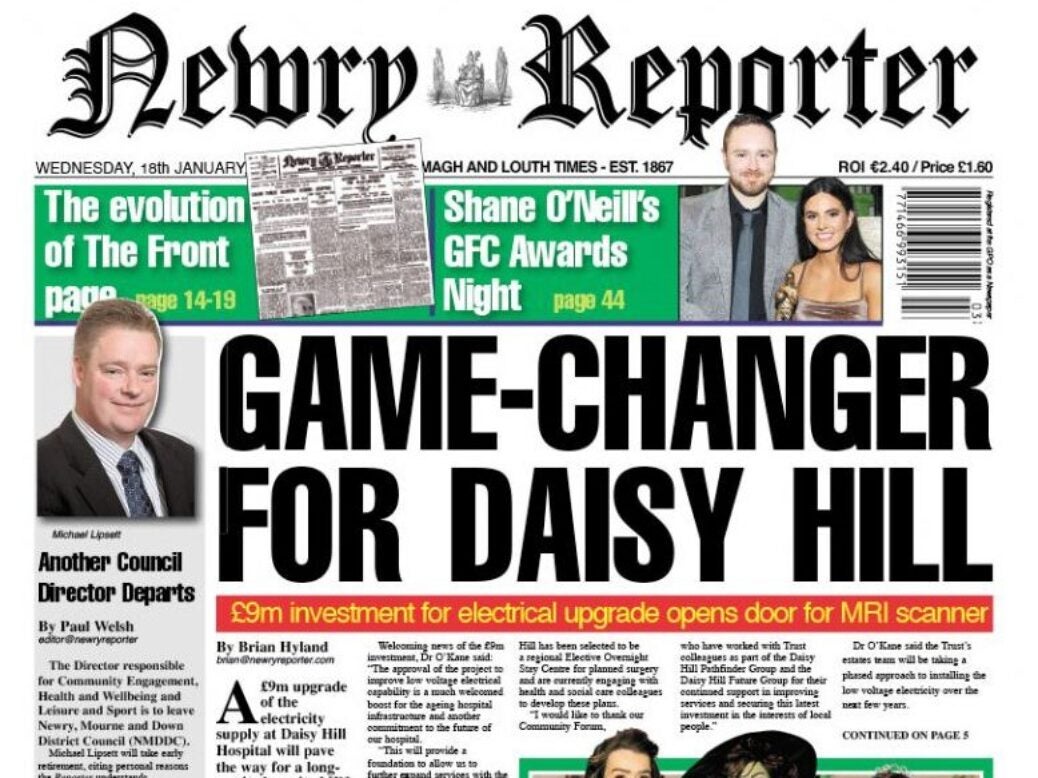 Newry Reporter front page