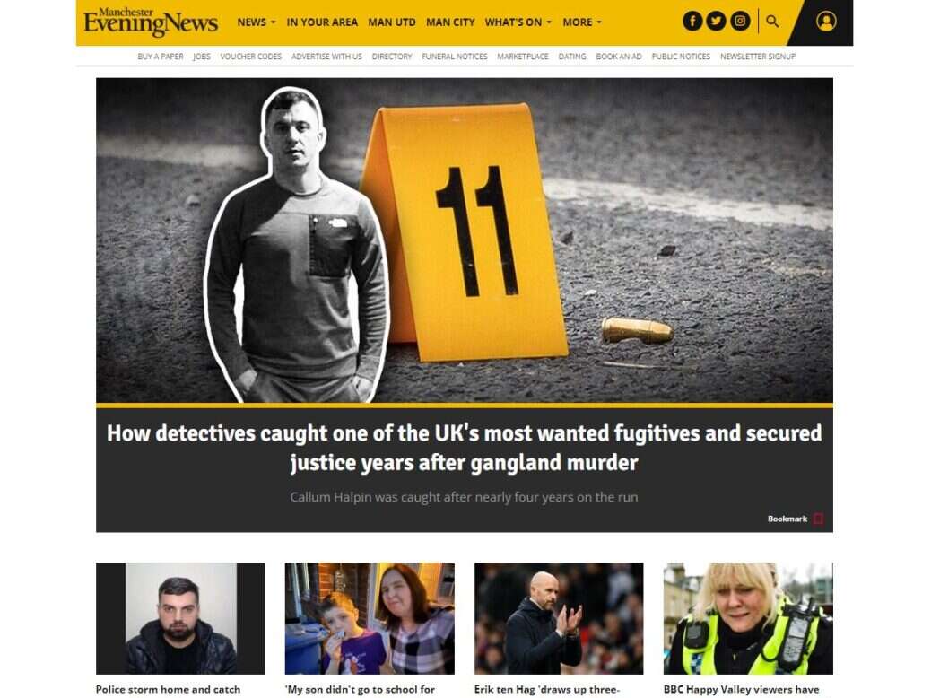 Manchester Evening News homepage