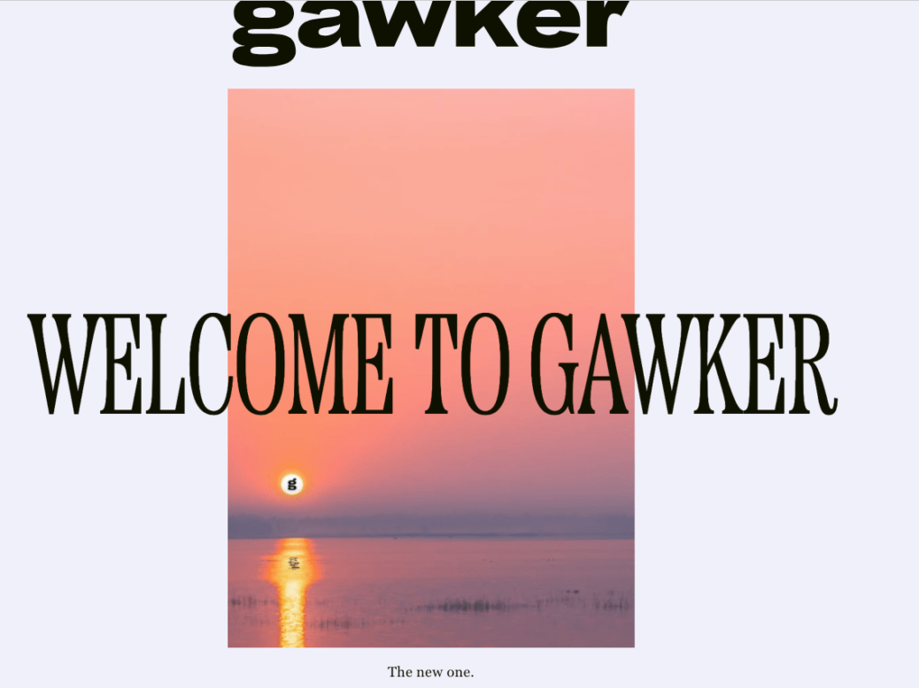 A screenshot of Gawker, which has been closed (again) buy BDG Media