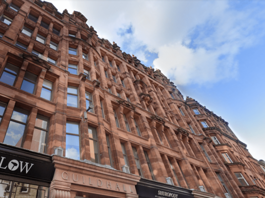 The offices of The Times Scotland and Sunday Times Scotland at Guildhall, Glasgow.