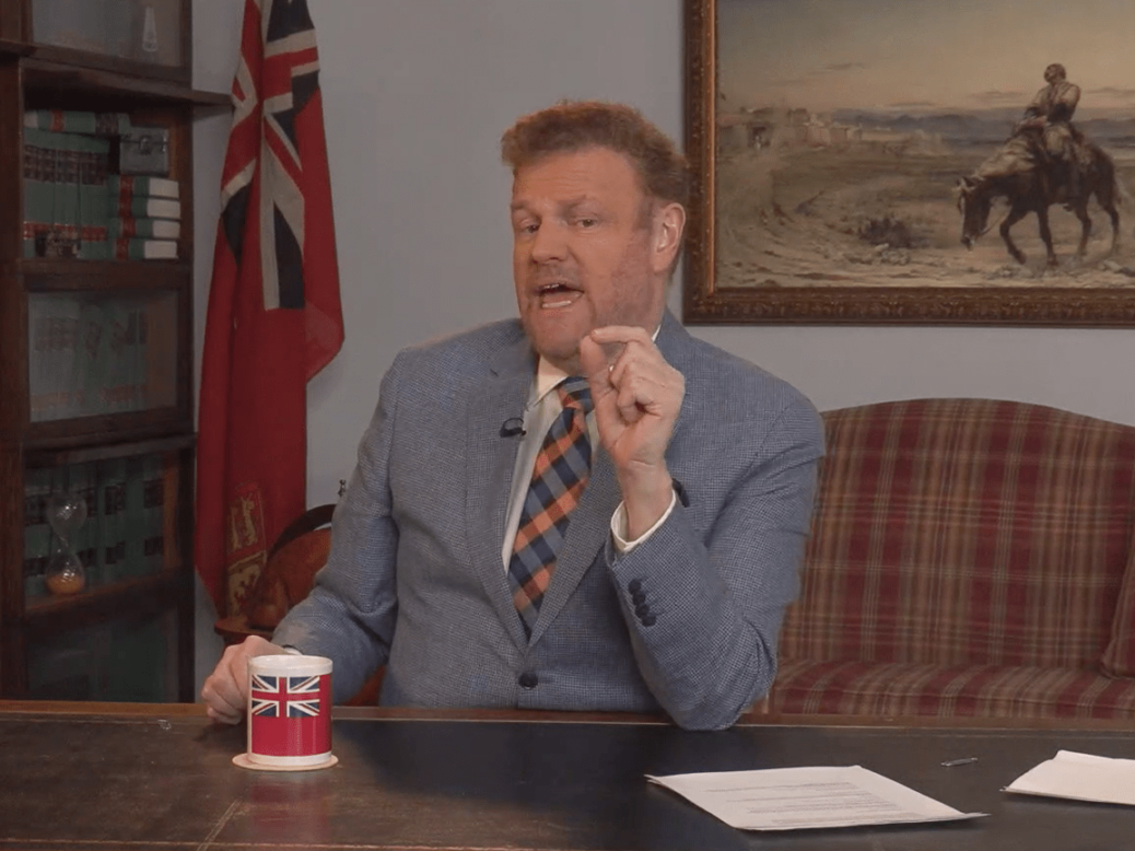 Mark Steyn, former GB News host, appearing on his website blasting the channel