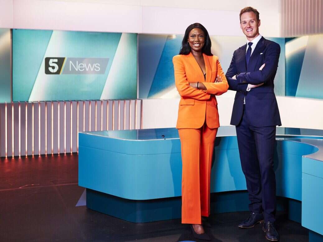 5 News presenters Dan Walker and Claudia-Liza Vanderpuije