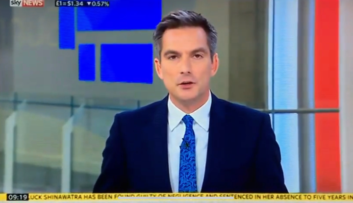 Jonathan Samuels presenting on Sky News