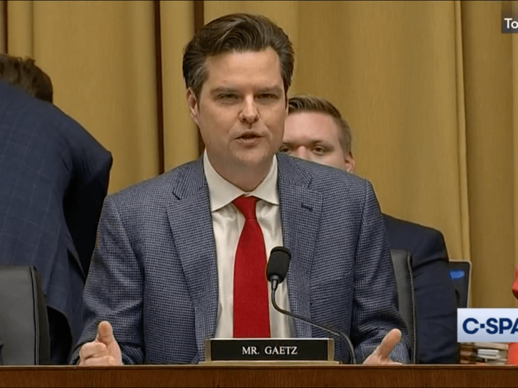 Republican Representative Matt Gaetz, calling for an investigation into Newsguard