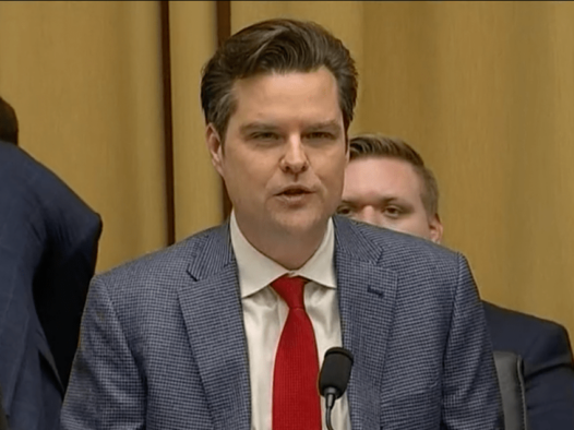 Republican Representative Matt Gaetz, calling for an investigation into Newsguard