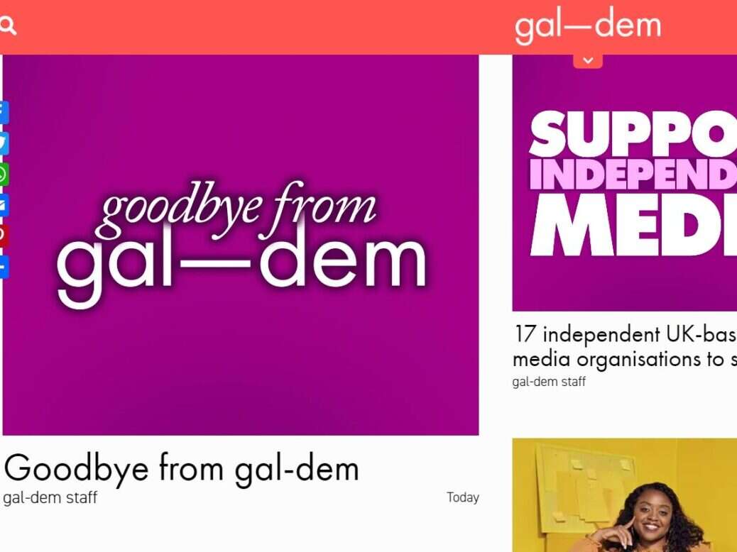 Gal-dem closing homepage