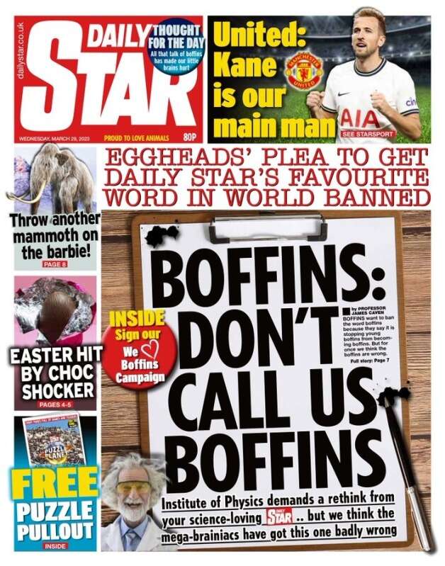 Daily Star response to ban boffins in media campaign