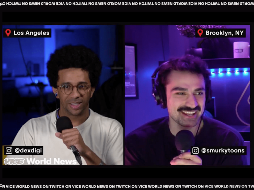 Vice Twitch presenters Dexter Thomas and Samir Ferdowsi