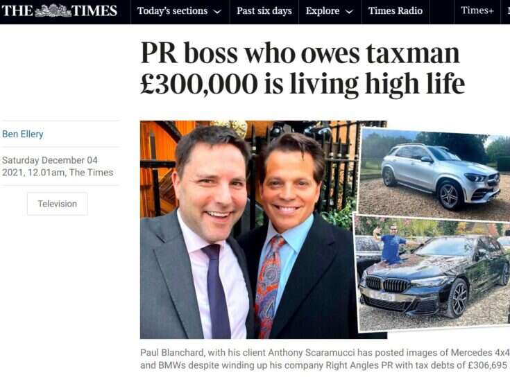 IPSO clears The Times over investigations into PR chief Paul Blanchard