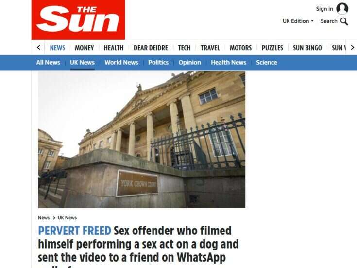 Sun ordered by IPSO to correct false claim man raped dog