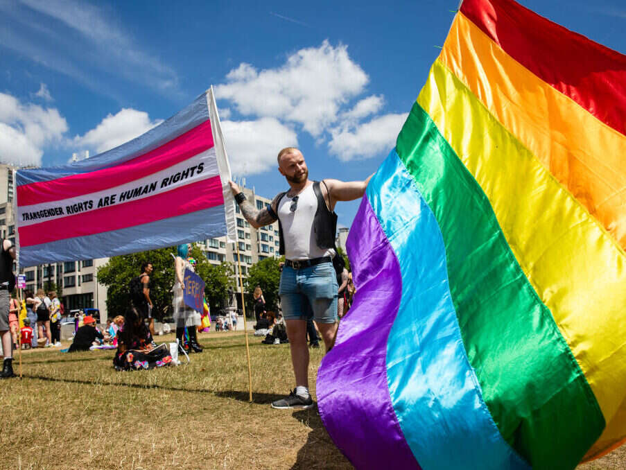LGBTQ+ flags in London