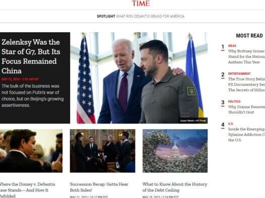 Time.com homepage