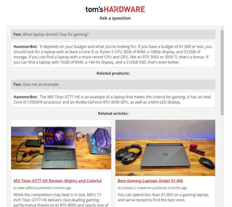 Future brand Tom's Hardware launches chatbot