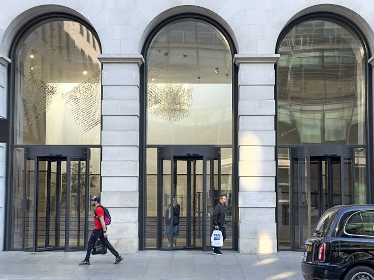 The front entrance to The Daily Telegraph's offices in Victoria, illustrating an article about the paper issuing its staff with their generative AI policy.