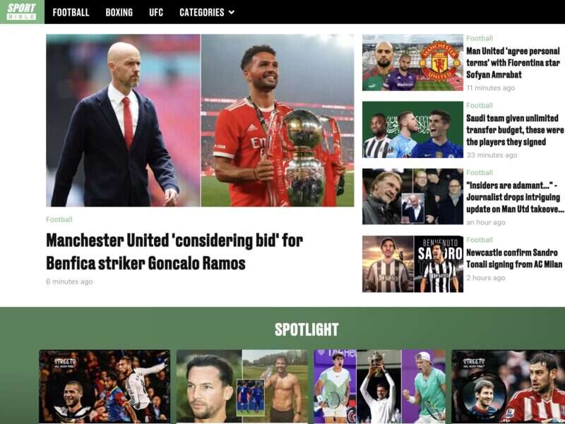 sports news websites