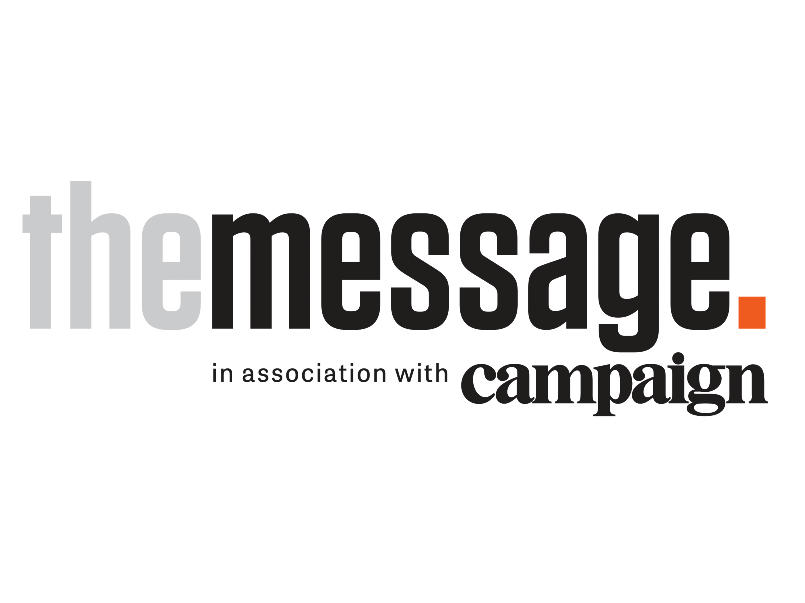 The Message's new branding featuring the name of its new parent, Campaign.