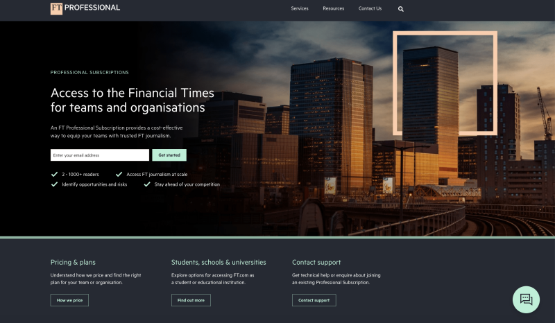 New FT Professional website