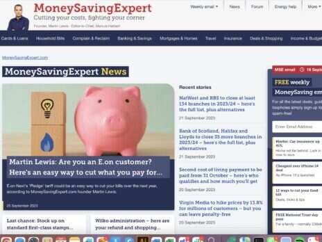 Top 50 UK news websites: Money Saving Expert and Telegraph see double-digit growth in January