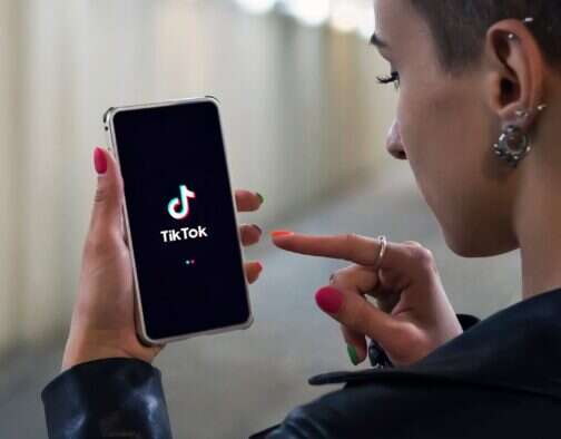 Tiktok logo on phone