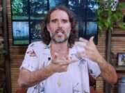Russell Brand in a video defending himself against allegations in September 2023. Picture: Youtube screenshot