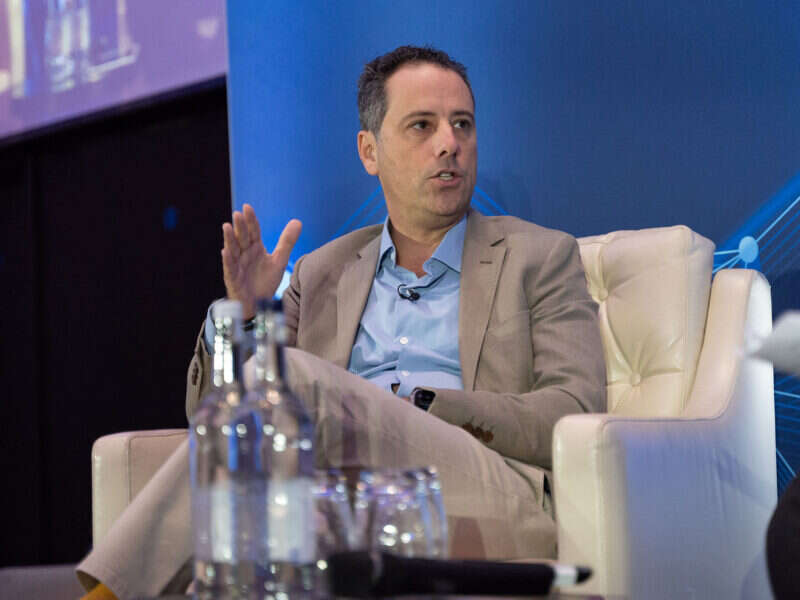 Future CEO Jon Steinberg speaking at the Press Gazette Future of Media Technology conference 2023. Picture: ASV Photography for Press Gazette