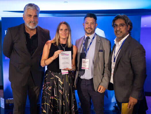 Telegraph.co.uk pick up their prize at Press Gazette's Future of Media Awards 2023