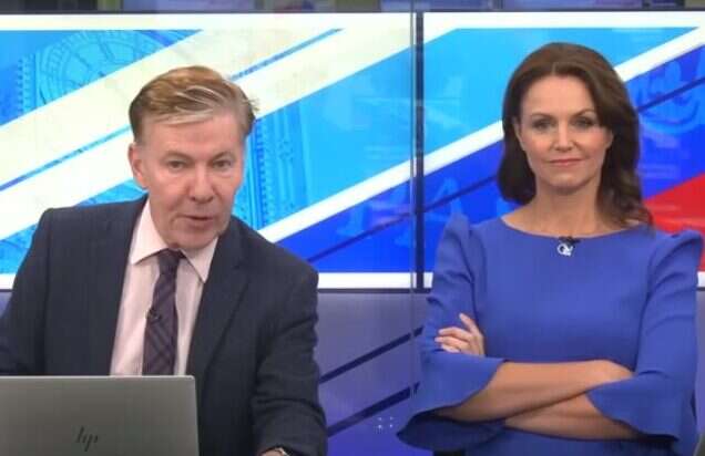 GB News presenters Andrew Pierce and Bev Turner on Monday 18 September 2023 as they discussed allegations against Russell Brand. Picture: GB News/Youtube screenshot