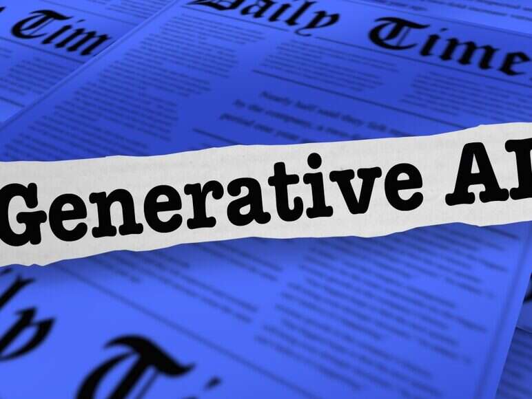 Generative AI newspaper-style headline