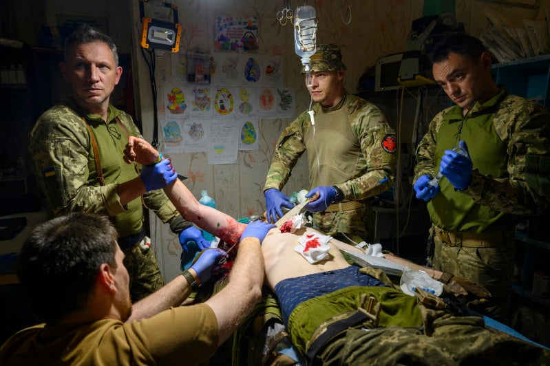 Christopher Occhicone spent weeks embedded in a frontline hospital in Ukraine. Picture: Christopher Occhicone/The Economist