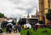 Political journalists outside Parliament. Picture: Shutterstock