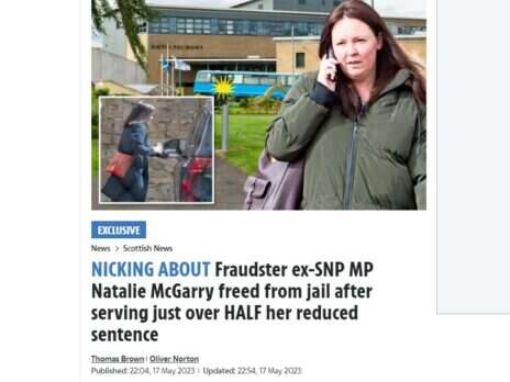 IPSO: Sun pursuit of MSP Natalie McGarry 'extremely intimidating'