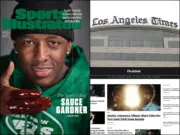 Sports Illustrated cover, Los Angeles Times office and Pitchfork homepage after all were affected by job cuts in January 2024