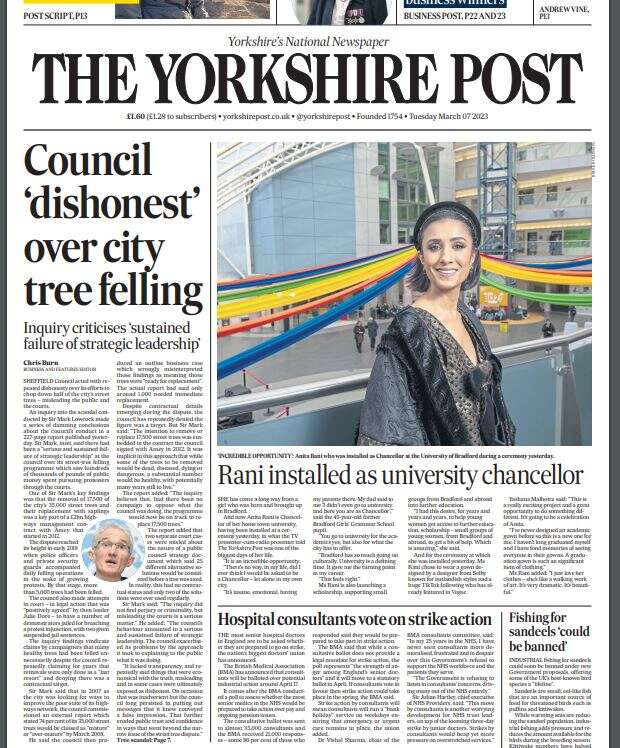 Yorkshire Post reporter’s credibility wrongly questioned over Sheffield tree scandal