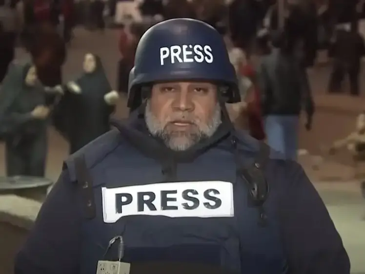 Wael Al-Dahdouh, Al Jazeera’s Gaza bureau chief talking to MSNBC about his personal loss and experience reporting from Gaza. Picture: MSNBC/Youtube screenshot