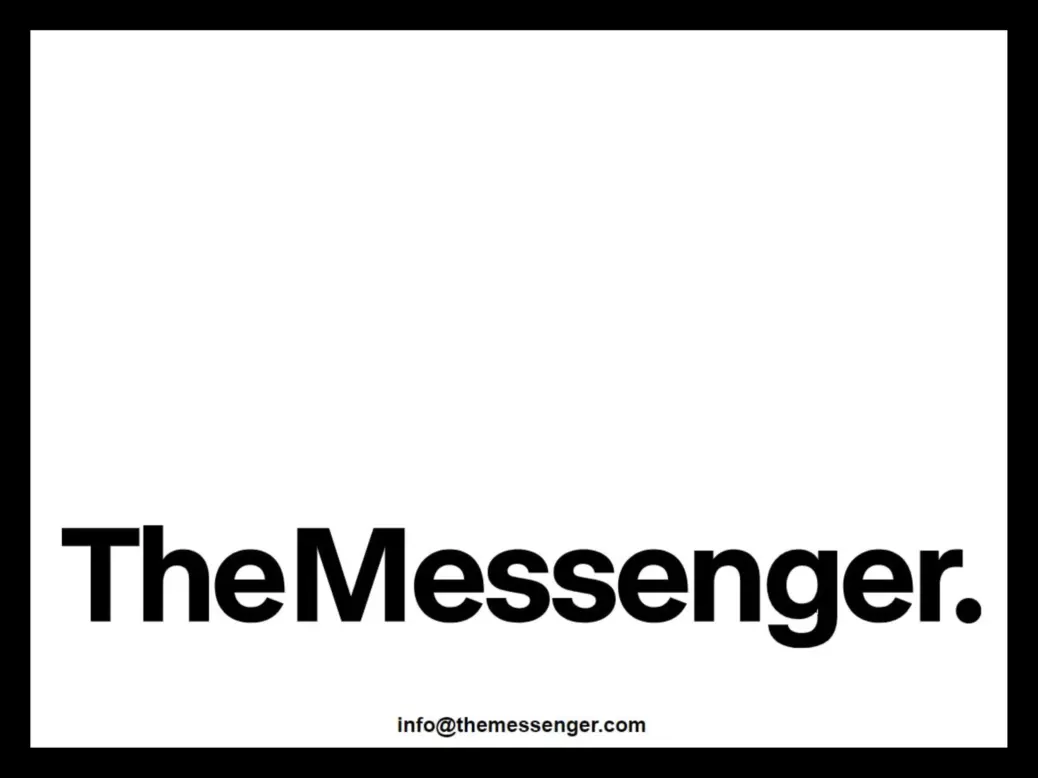 The Messenger logo and email address on themessenger.com