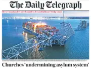 Daily Telegraph front page on 27 March 2024