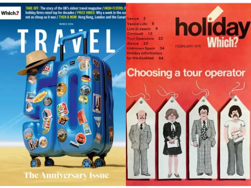 Which? Travel's front page today and in the past.